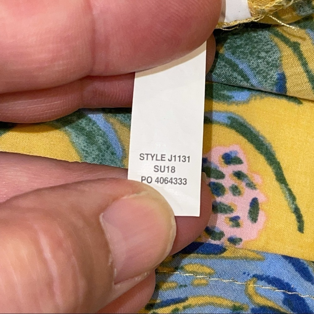 Madewell Ruffle Sleeve Button Down Top Painted Blooms XXS - Picture 14 of 16